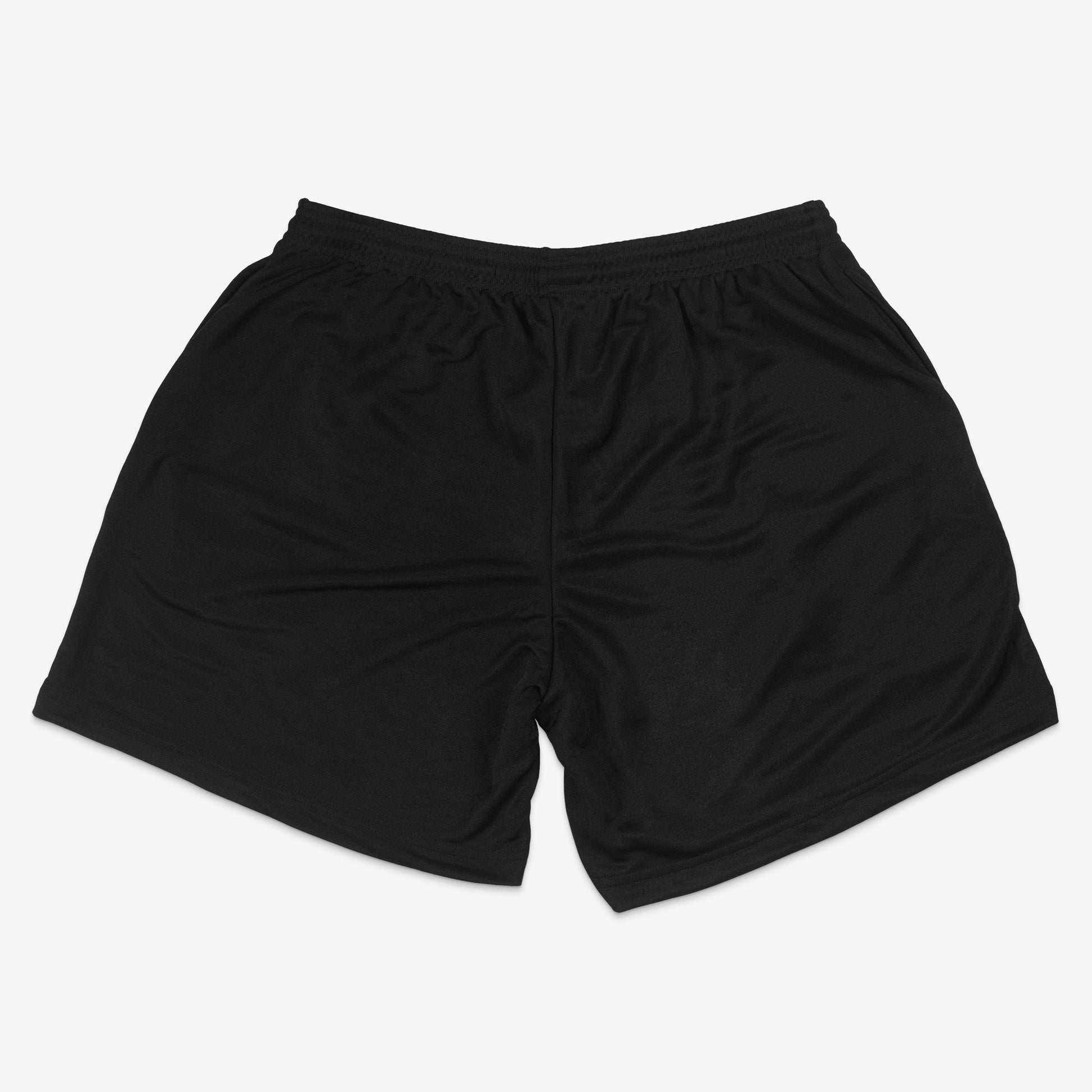 Black shorts on a white background